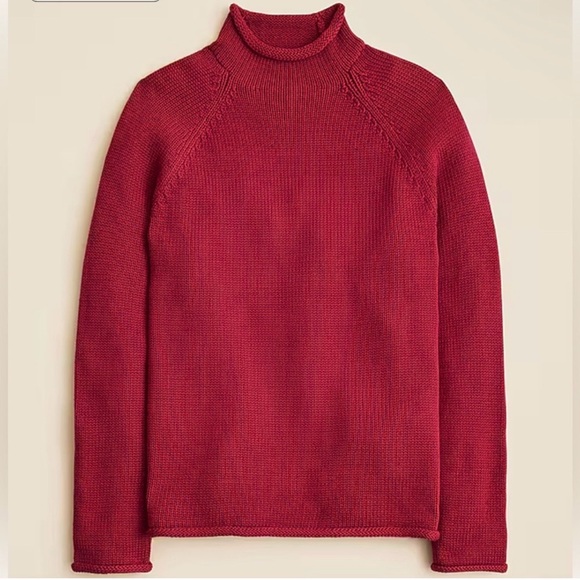 J. Crew Other - J.Crew 1988 Rollneck Sweater in Cotton in Red Ochre, Size Medium